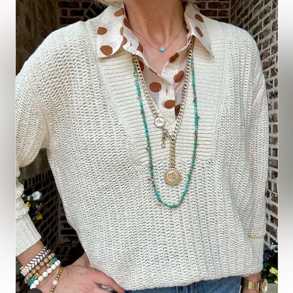 Cabi Croquet Pullover Sweater, Size Medium Cream - Picture 3 of 15